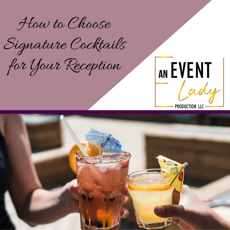 signature cocktails wedding reception